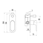 Ikon Banda Shower Bath Mixer w/ Divertor
